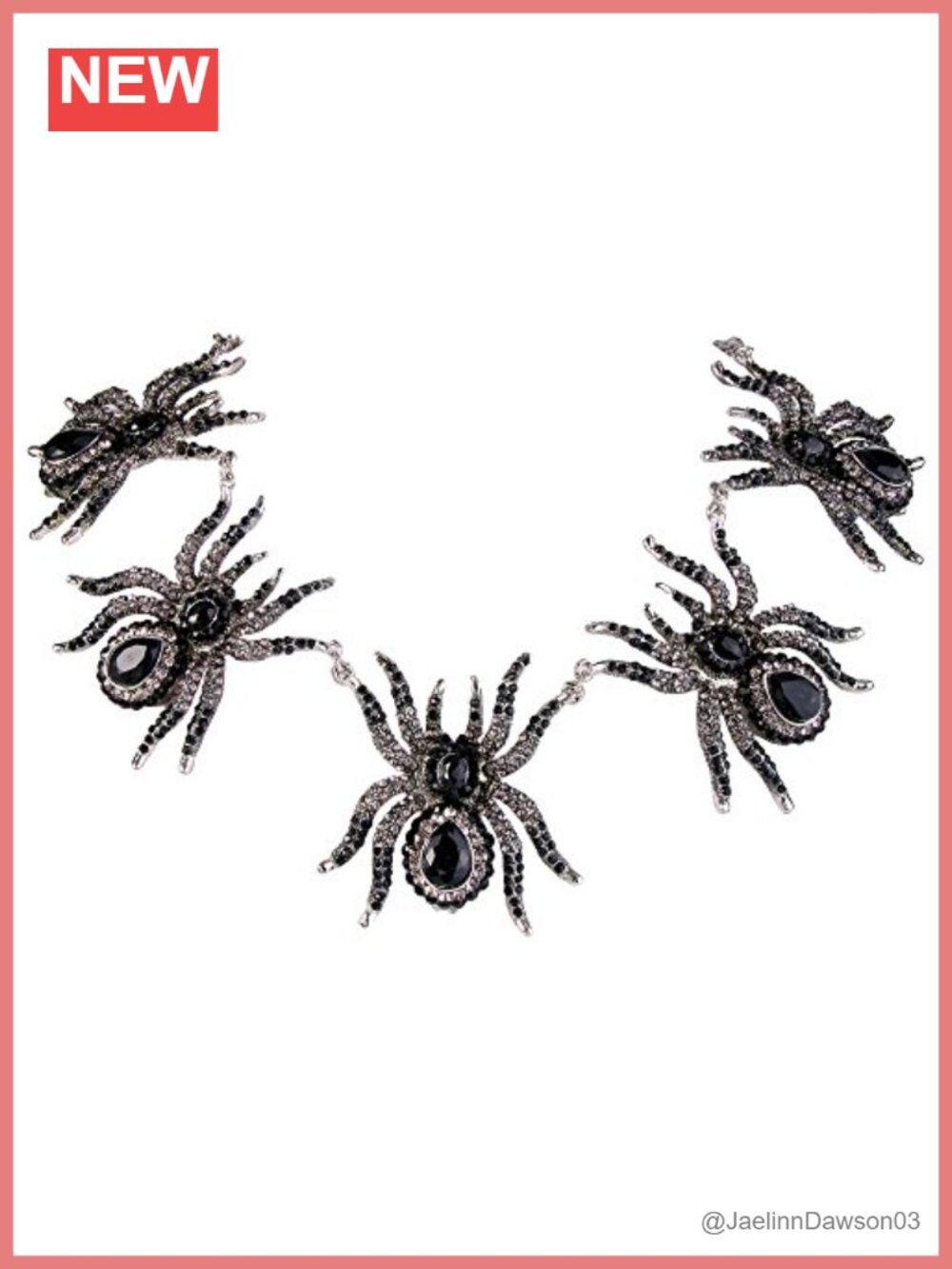 Crystal Spider Pendant Necklace Halloween Jewelry Gift
